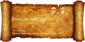 Percze Hágár névjegykártya